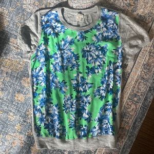 Jcrew short sleeved floral blouse